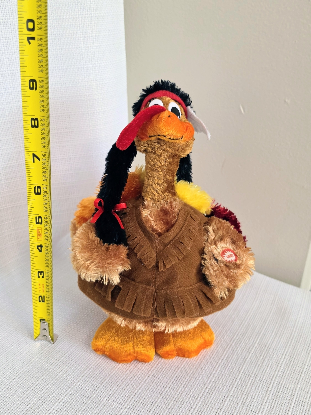 Singing Turkey Plush Turkey In The Straw Funny Lyrics Thanksgiving Vest Headband
